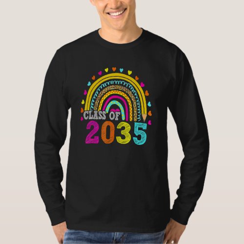 Class Of 2035 Rainbow Grow With Me First Day Of Sc T_Shirt