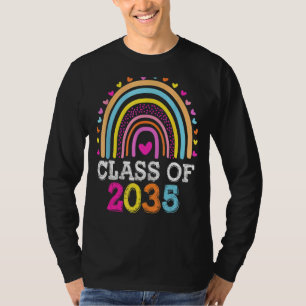 Class Of 2035 Rainbow Kindergarten Preschool Gradu T-Shirt