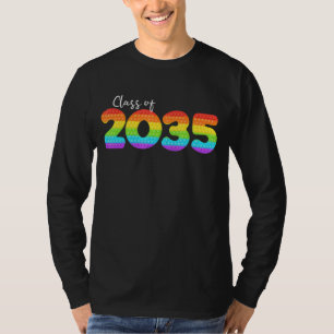 Class Of 2035 Rainbow Popit First Day of School T-Shirt