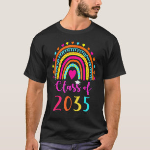 Class Of 2035 Rainbow Pre K Graduate Preschool Gra T-Shirt
