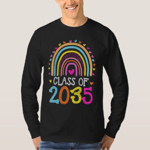 Class Of 2035 Rainbow Pre K Kindergarten Graduatio T-Shirt