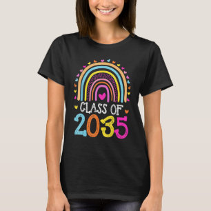 Class Of 2035 Rainbow Pre K Kindergarten Graduatio T-Shirt