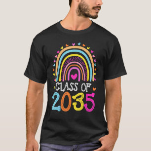 Class Of 2035 Rainbow Pre K Kindergarten Graduatio T-Shirt