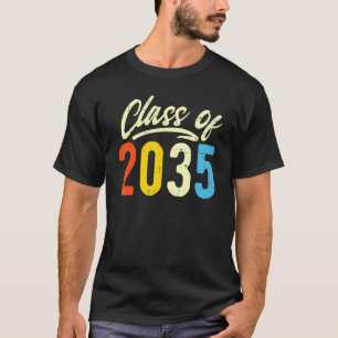 Class Of 2035 Retro First Day Of Kindergarten Grow T-Shirt