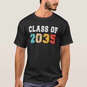 Class Of 2035 Retro First Day Of Kindergarten Grow T-Shirt
