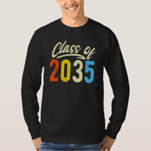 Class Of 2035 Retro First Day Of Kindergarten Grow T-Shirt