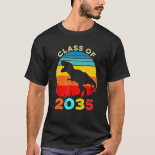 Class Of 2035 Rex Dinosaur First Day Of School Gra T-Shirt