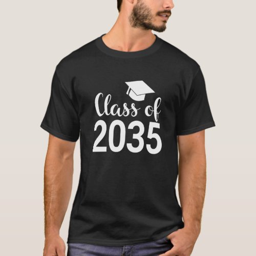 Class Of 2035 Senior 2035 Grow With Me Funny Gradu T_Shirt