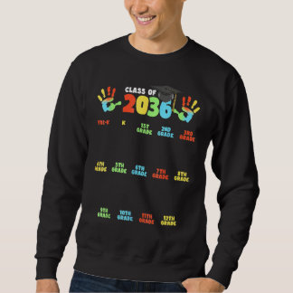Class Of 2036 Back To School Handprint Pre K To 12 Sweatshirt
