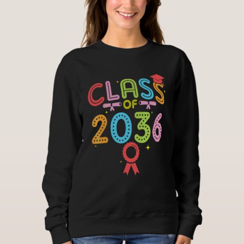 Class Of 2036 First Day Of School Grow With Me Gra Sweatshirt