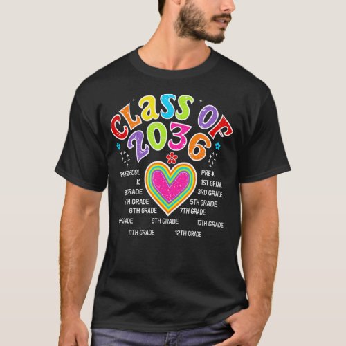 Class of 2036 Graduation First Day of School Stude T_Shirt