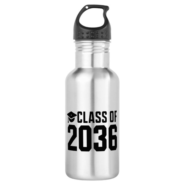Class Of 2036 Grow With Me Back to School Stainless Steel Water Bottle (Front)