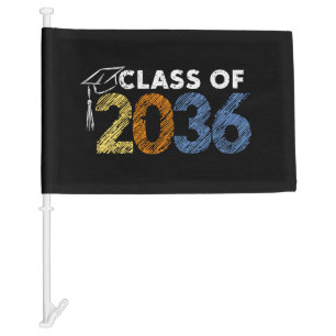 Class of 2036 Grow With Me First Day of School Car Flag