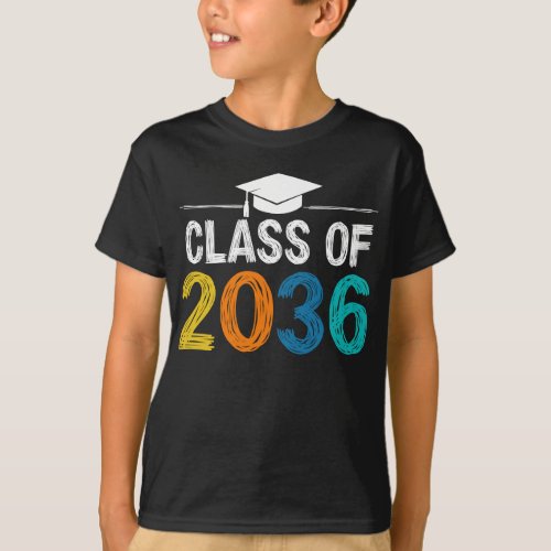 Class of 2036 Grow With Me First Day of School  T_Shirt