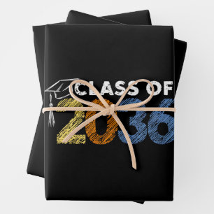 Class of 2036 Grow With Me First Day of School  Wrapping Paper Sheets