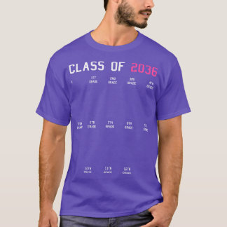 Class of 2036 Grow with Me Graduation First Day Ha T-Shirt
