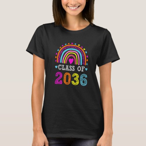Class Of 2036 Grow With Me Graduation First Day of T_Shirt