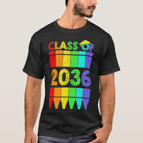 Class Of 2036 Grow With Me Graduation First Day Of T_Shirt