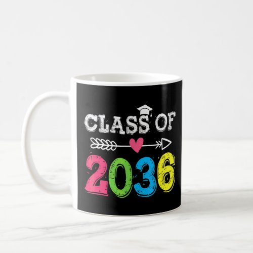 Class Of 2036 Heart Arrow Grow With Me Graduation  Coffee Mug