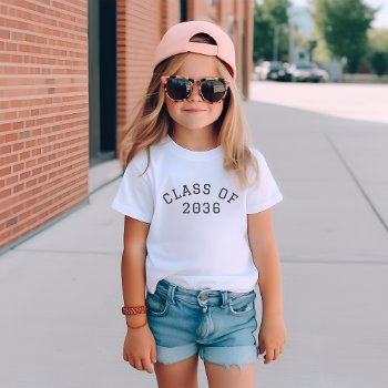 "class Of 2036" Kindergarten First Day Of School  T-shirt by freshpaperie at Zazzle