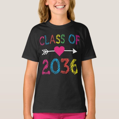 Class Of 2036 Pre_K Crew Preschool Graduation Kids T_Shirt