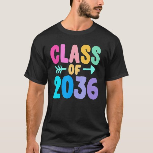 Class Of 2036  Pre K Graduate Preschool Graduation T_Shirt