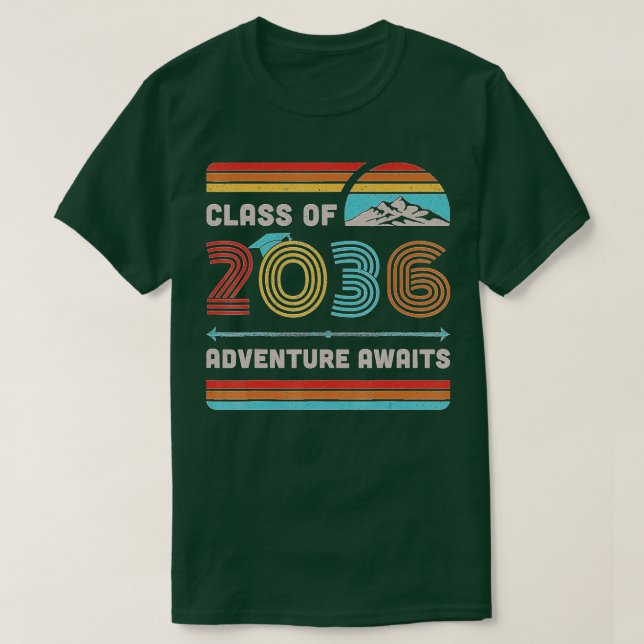 Class of 2036 PreK Adventure Awaits PreK Grow with T-Shirt (Design Front)