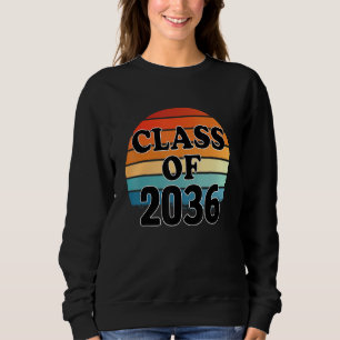 Class Of 2036 Senior Graduate Retro Graduation Sweatshirt