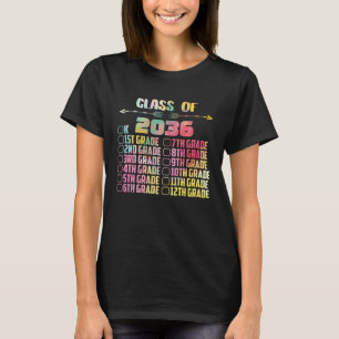 Class Of 2036 Students Handprint Checklist T-Shirt