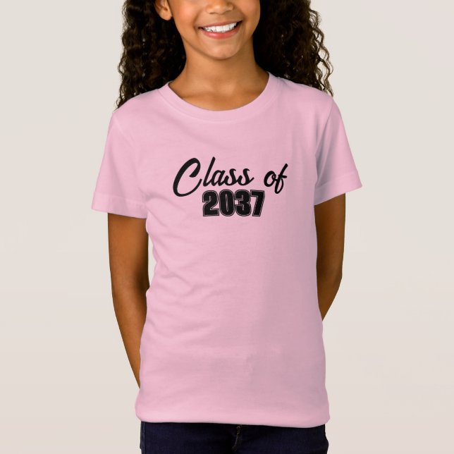 Class of 2037 Custom School Graduate T-Shirt (Front)