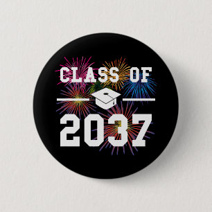 Class of 2037 First Day of School Grow with Me Button