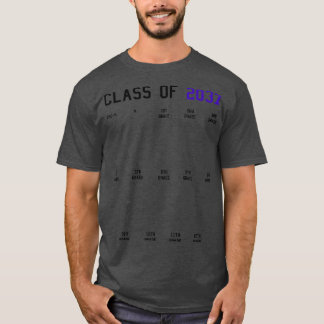 Class of 2037 Grow with Me Graduation First Day Ha T-Shirt