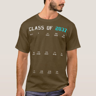 Class of 2037 Grow with Me Graduation First Day Ha T-Shirt