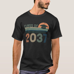 Class Of 2037 Kids Support Kindergarten To Graduat T-Shirt