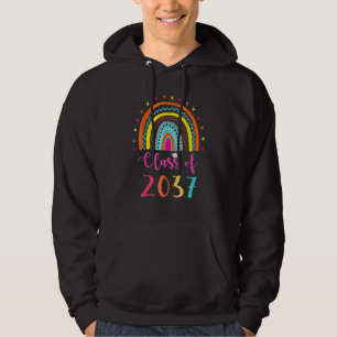 Class Of 2037 Kindergarten Graduate Graduation Rai Hoodie