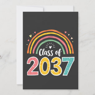 Class Of 2037 Kindergarten Graduation School  Announcement