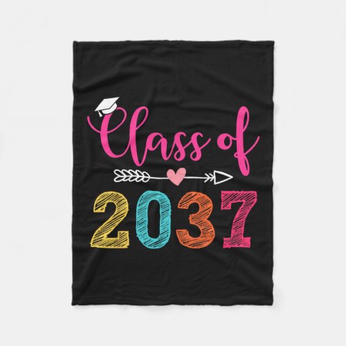 Class Of 2037 Pre K Grow With Me Graduation Boys G Fleece Blanket