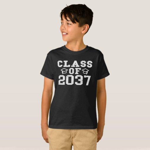 Class of 2037 Shirt, Kindergarten to Graduation T-Shirt | Zazzle