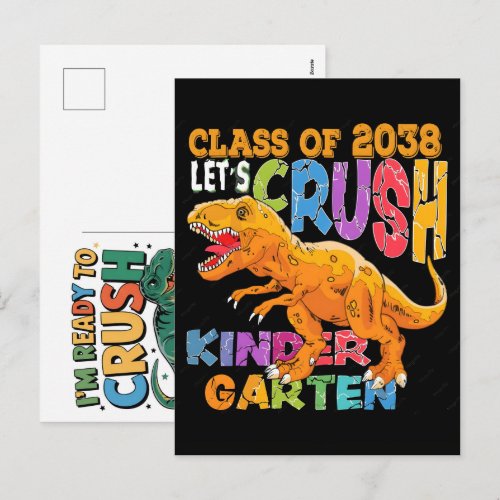 Class of 2038 back to school holiday postcard