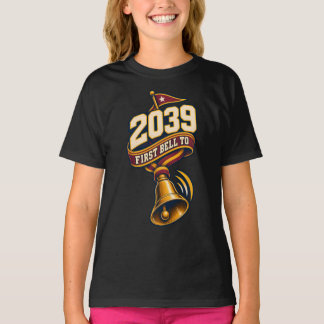 Class of 2039 First School Bell Milestone T-Shirt