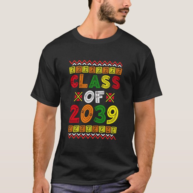 Class of 2039 Future HBCU Grad Afrocentric T-Shirt (Front)