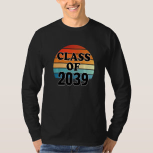 Class Of 2039 Senior Graduate Retro Graduation T-Shirt