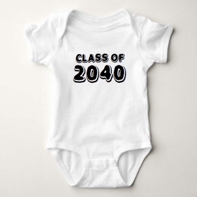 class of 2040 baby bodysuit (Front)