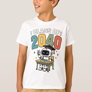 Class of 2040 Future Graduate Robot Graduation T-Shirt
