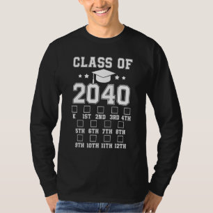 Class of 2040 Grow With Me With Space For Checkma T-Shirt