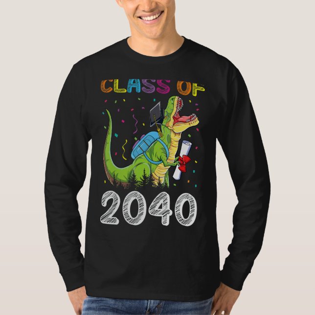 Class Of 2040  Rex Graduation Grow With Me T-Shirt (Front)