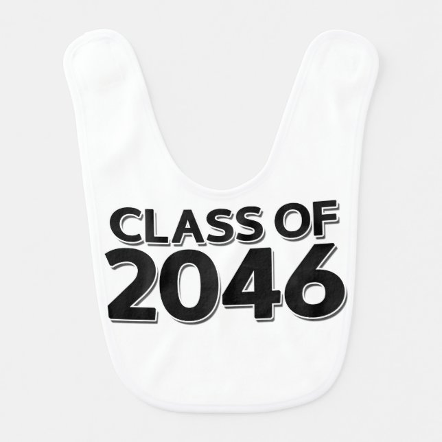 Class of 2046 baby bib (Front)