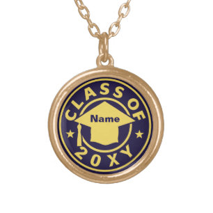 Class of 20?? gold plated necklace