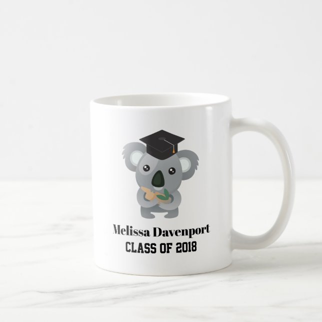 Class of 20xx Cute Koala Bear in Graduation Cap Coffee Mug (Right)