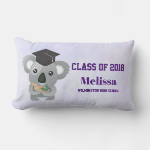 Class of 20xx Cute Koala Bear in Graduation Cap Lumbar Pillow